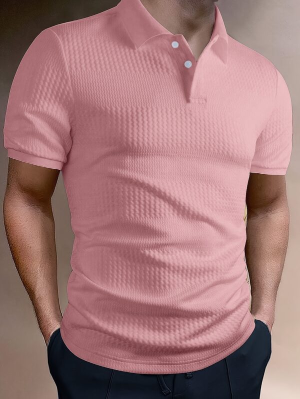 Men's Solid Short Sleeve Golf T-shirt For Summer Outdoor Business - Image 6