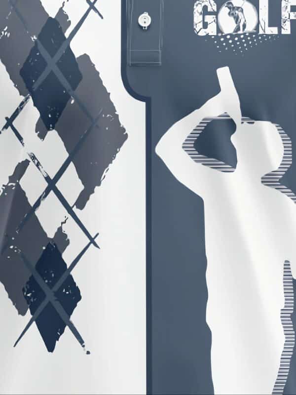 Men's Casual Playing Golf Print Short Sleeve Lapel Shirt For Summer - Image 4