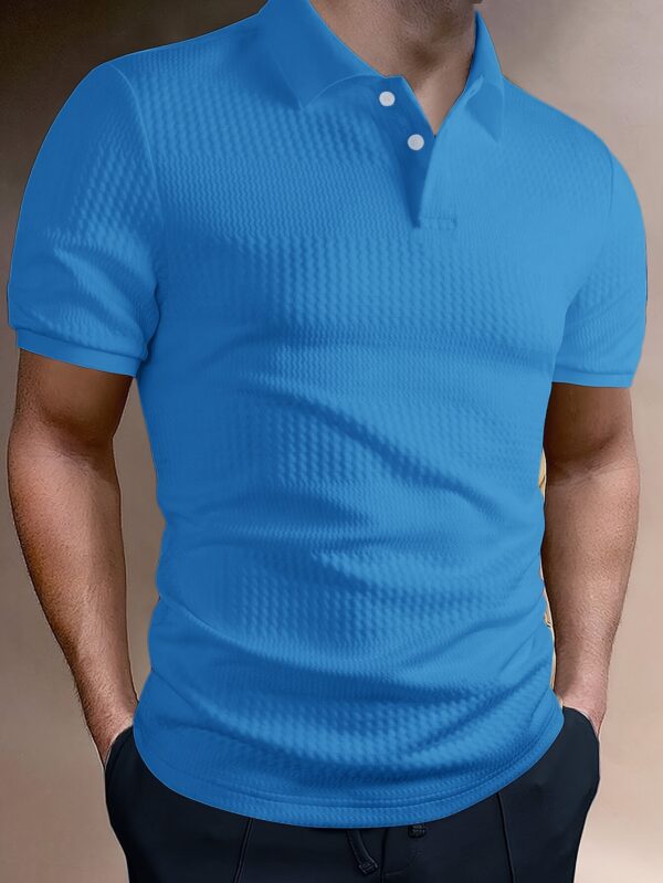 Men's Solid Short Sleeve Golf T-shirt For Summer Outdoor Business - Image 5