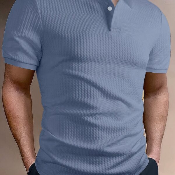 Men's Solid Short Sleeve Golf T-shirt For Summer Outdoor Business - Image 13