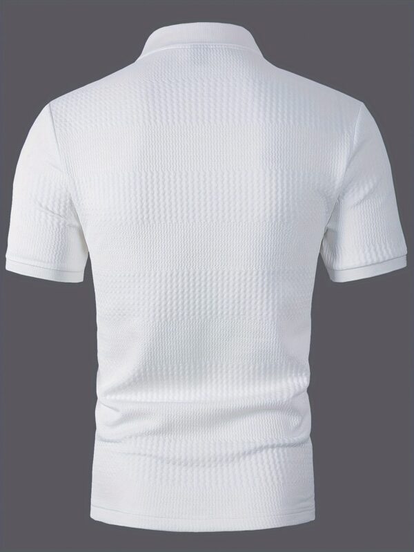 Men's Solid Short Sleeve Golf T-shirt For Summer Outdoor Business - Image 8