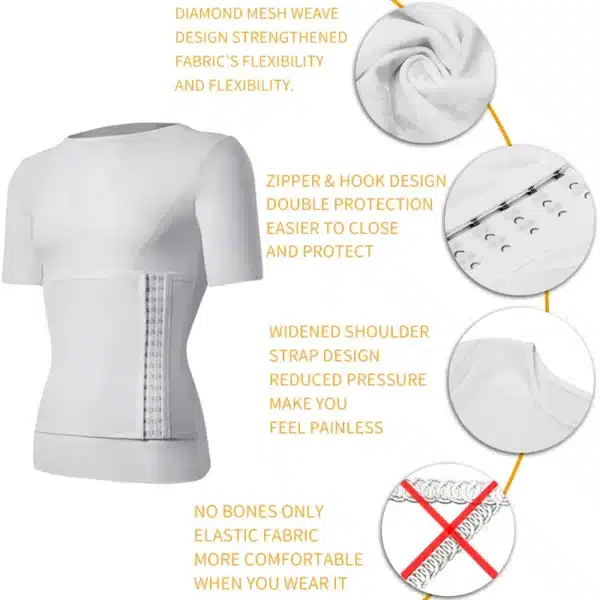 Men Body Shaper Abdomen Reducing Shapewear Waist Trainer Belly Slimming Shapers Abs Slim Vest Male Compression Shirts Corset Top - Image 10