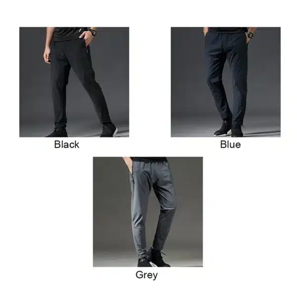 Running Pants Men Sport Jogging Fitness Yoga Training Basketball Football Long Leggings Ice Silk Elastic Quick Drying Trousers - Image 11