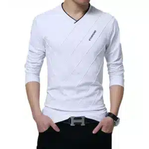 Mens Casual T-shirt Fashion Slim Long Sleeve V Neck Fitness T-shirts Tops Homme Tshirt Boyfriend Gift Harajuku Streetwear