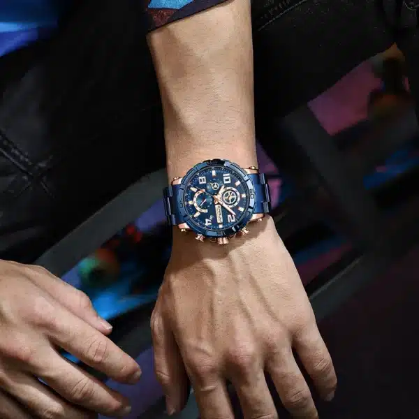 CRRJU Men Watches Big Dial Waterproof Stainless Steel with Luminous handsDate Sport Chronograph Watches Relogio Masculino - Image 10