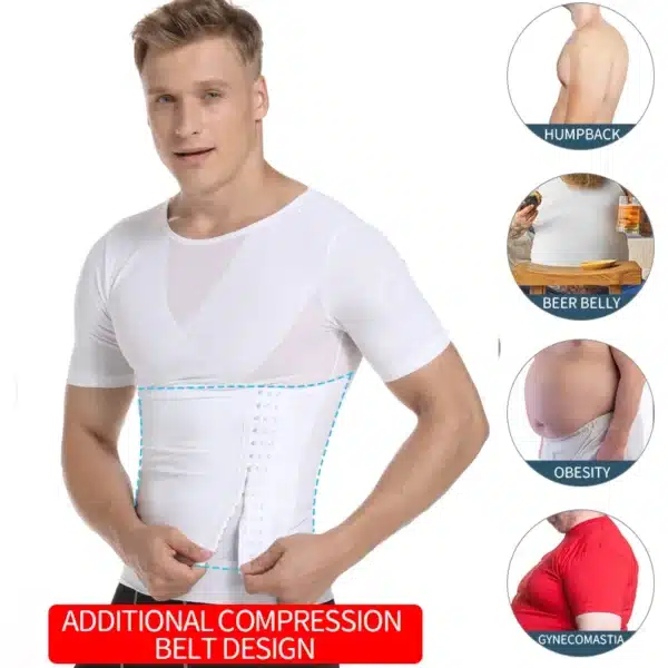 Men Body Shaper Abdomen Reducing Shapewear Waist Trainer Belly Slimming Shapers Abs Slim Vest Male Compression Shirts Corset Top - Image 6