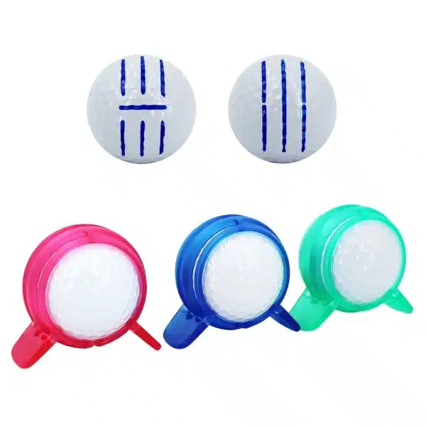 Golf Ball Liner Triple Line with 2 Marker Pen Color Blue Red Putting Position Aids Line Marker Drop Ship - Image 22