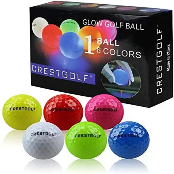 Crestgolf LED Golf Balls for Night Glow in The Dark Golf Ball with 4 Light Super Bright Six Colors Best Golf Gift for Golfers - Image 11