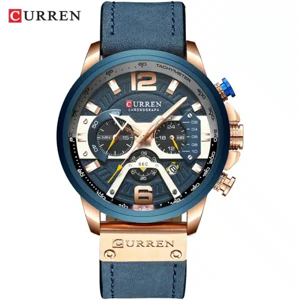 Luxury Watch For Men Quartz Chronograph Sport Waterproof Man Watches Military Fashion Stainless Steel Wristwatch Clock - Image 4