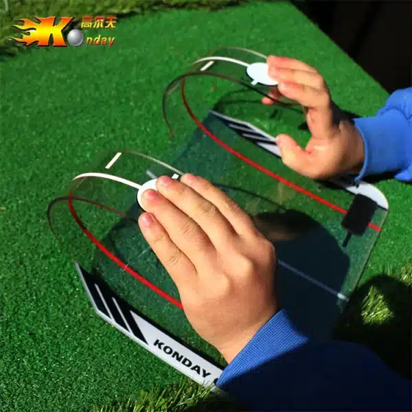 Golf Swing Trainer Swing Straight Draw Fade Practice Mirror Golf Aiming Hitting Trainer - Image 2