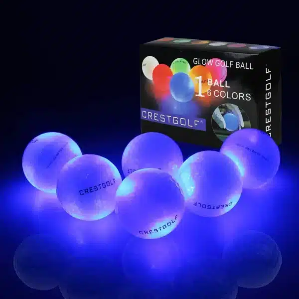 Crestgolf LED Golf Balls for Night Glow in The Dark Golf Ball with 4 Light Super Bright Six Colors Best Golf Gift for Golfers - Image 9