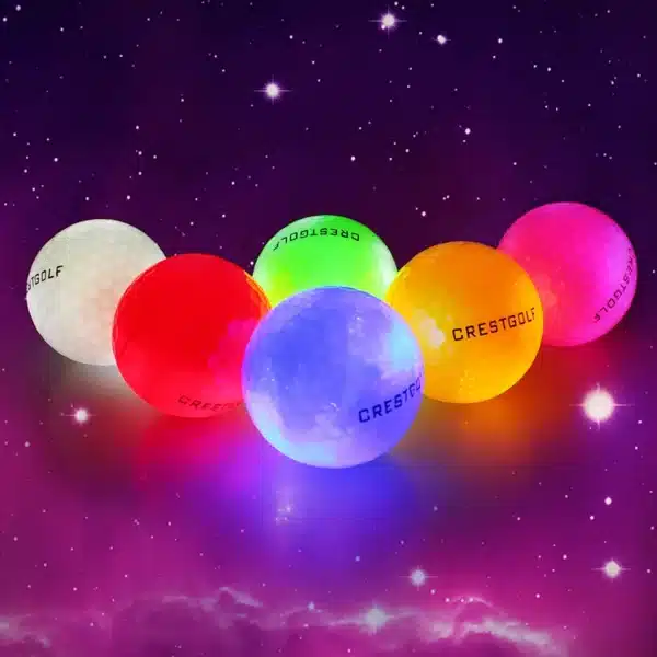 Crestgolf LED Golf Balls for Night Glow in The Dark Golf Ball with 4 Light Super Bright Six Colors Best Golf Gift for Golfers - Image 7