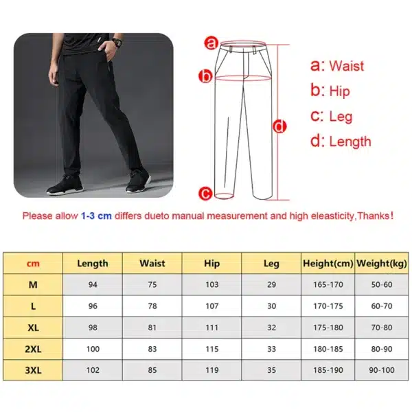 Running Pants Men Sport Jogging Fitness Yoga Training Basketball Football Long Leggings Ice Silk Elastic Quick Drying Trousers - Image 6