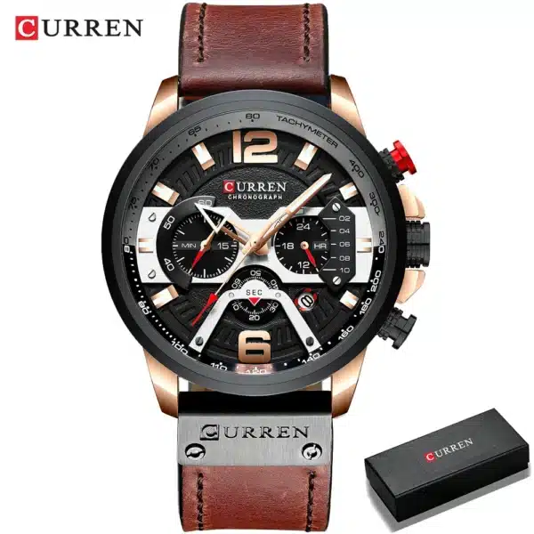 Luxury Watch For Men Quartz Chronograph Sport Waterproof Man Watches Military Fashion Stainless Steel Wristwatch Clock - Image 5