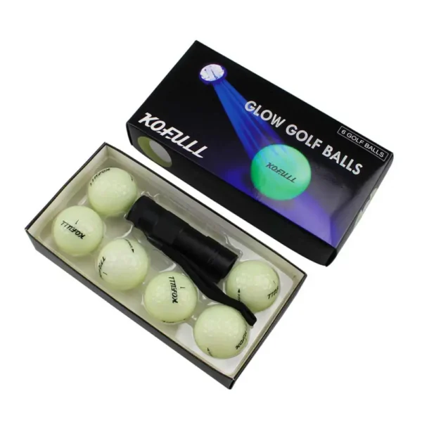 1 Set Fluorescent Luminous Night Light LED Golf Balls Glow In The Dark - Image 3