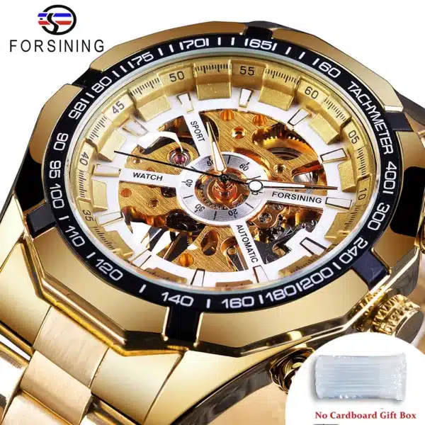 Forsining 2025 Stainless Steel Waterproof Mens Skeleton Watches Top Brand Luxury Transparent Mechanical Sport Male Wrist Watches - Image 13