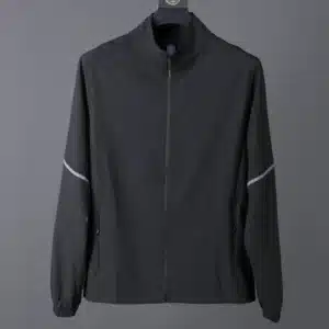 Men Jacket Run Reflective Training Workout Cycling Hiking Fishing Long Sleeves Zipper Pockets Outdoor Golf Causal Sport Coat