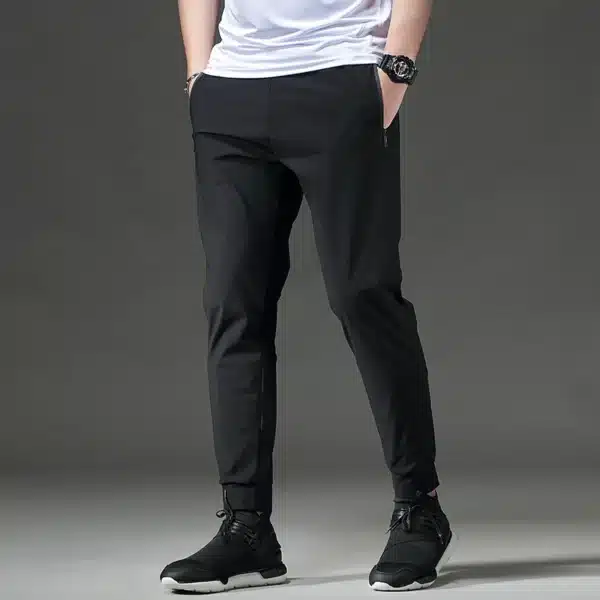 Running Pants Men Sport Jogging Fitness Yoga Training Basketball Football Long Leggings Ice Silk Elastic Quick Drying Trousers - Image 5