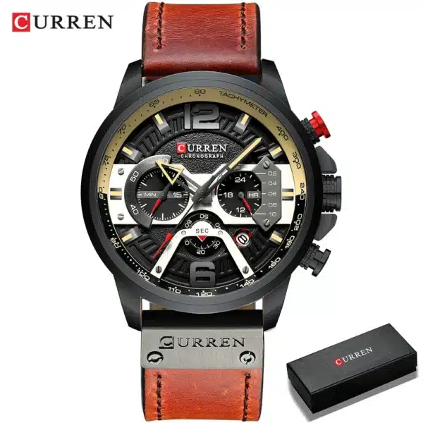 Luxury Watch For Men Quartz Chronograph Sport Waterproof Man Watches Military Fashion Stainless Steel Wristwatch Clock - Image 16