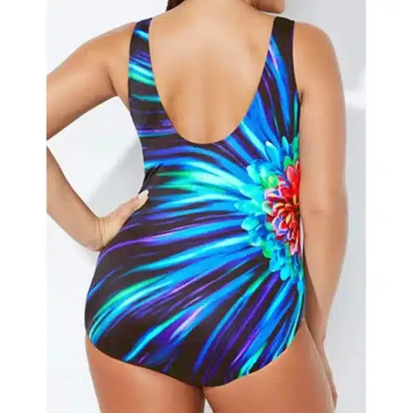 Sexy 5XL Large Size Closed Swimwear 2025 Push Up Bodysuit Women Plus Size Swimsuit One Piece Beachwear Female Bathing Suit Pool - Image 2