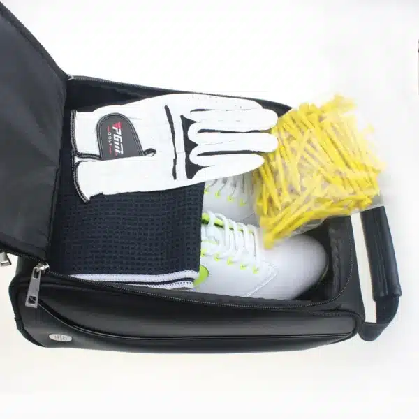 CRESTGOLF Women And Men's Golf Shoes Bag PU Leather Portable Golf Sports Shoes Bag - Image 4