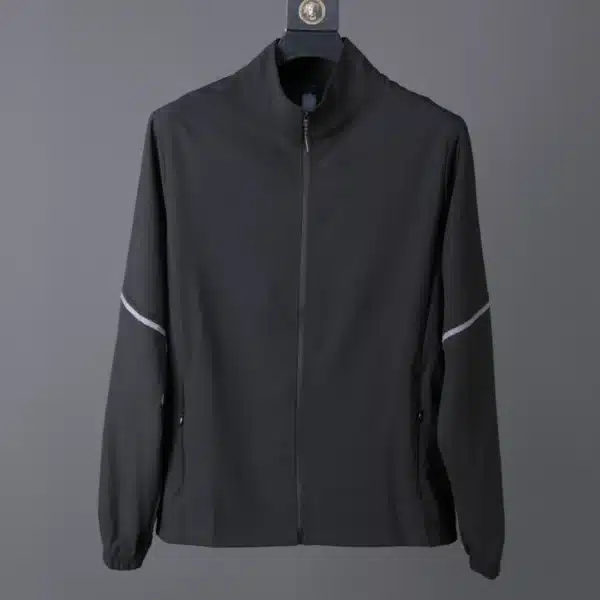 Men Jacket Run Reflective Training Workout Cycling Hiking Fishing Long Sleeves Zipper Pockets Outdoor Golf Causal Sport Coat - Image 9