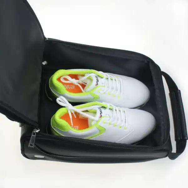 CRESTGOLF Women And Men's Golf Shoes Bag PU Leather Portable Golf Sports Shoes Bag - Image 2