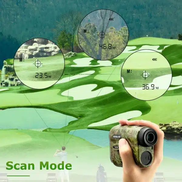 BOBLOV NK-1000 Waterproof Hunting Rangefinder 6.5X Magnification Flag-locking Range Finder Laser Distance Meter for Golf Sport - Image 3