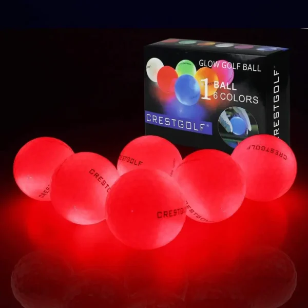 Crestgolf LED Golf Balls for Night Glow in The Dark Golf Ball with 4 Light Super Bright Six Colors Best Golf Gift for Golfers - Image 6