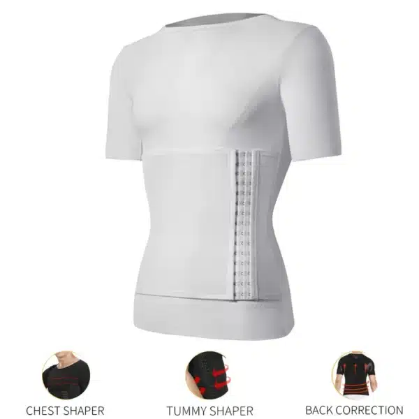Men Body Shaper Abdomen Reducing Shapewear Waist Trainer Belly Slimming Shapers Abs Slim Vest Male Compression Shirts Corset Top - Image 3