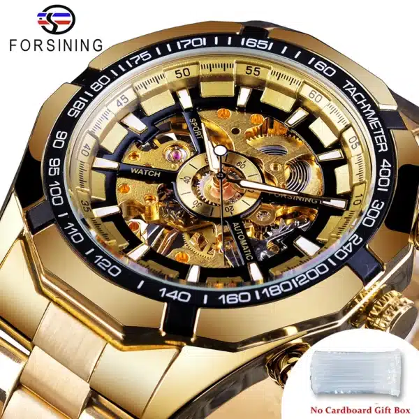 Forsining 2025 Stainless Steel Waterproof Mens Skeleton Watches Top Brand Luxury Transparent Mechanical Sport Male Wrist Watches - Image 25