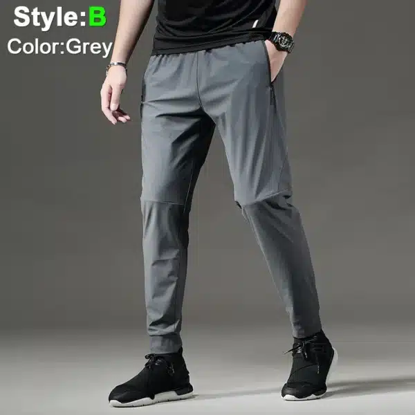 Running Pants Men Sport Jogging Fitness Yoga Training Basketball Football Long Leggings Ice Silk Elastic Quick Drying Trousers - Image 13