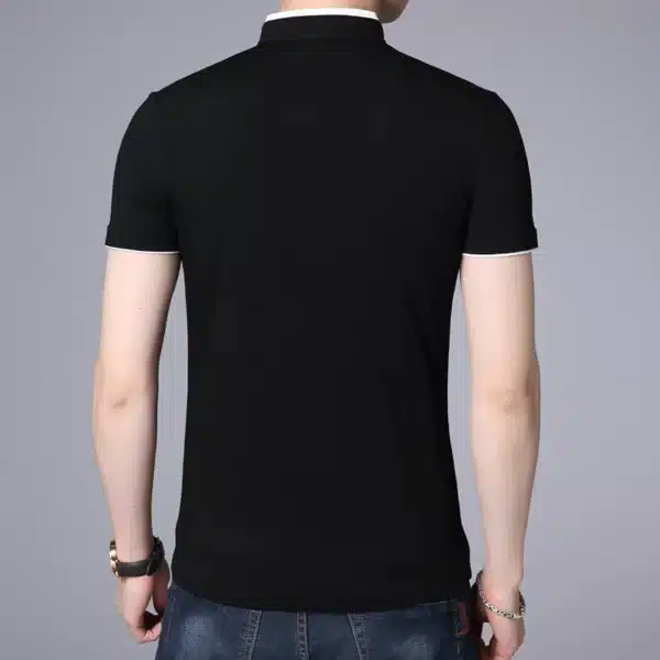 Liseaven Men Mandarin Collar T-Shirt basic tshirt male short sleeve shirt Brand New Tops&Tees Cotton T Shirt - Image 10
