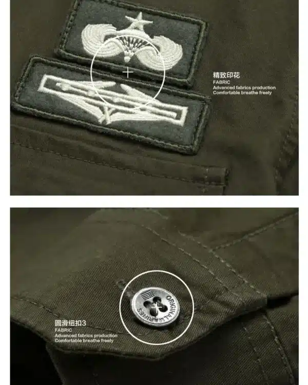2025 Top Quality Fashion Men Long Sleeve Cotton Shirts Military Fitness Cargo Outwear Dress Shirts M-6XL AYG75 - Image 3