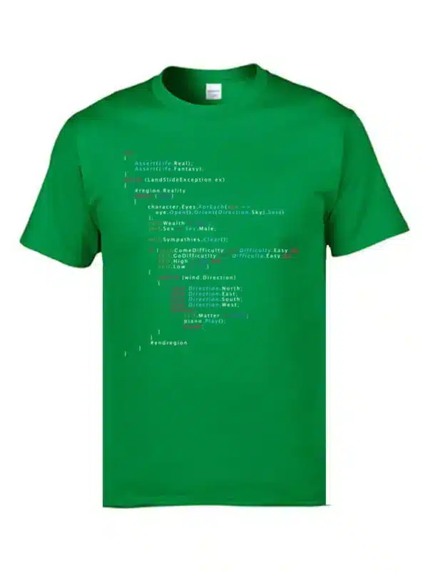 Colored Code Programming JS Men T Shirts Senior IT Engineer SCJP Programmer 100% Cotton Tee Shirts Keyboardman Workday - Image 2