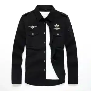 2025 Top Quality Fashion Men Long Sleeve Cotton Shirts Military Fitness Cargo Outwear Dress Shirts M-6XL AYG75
