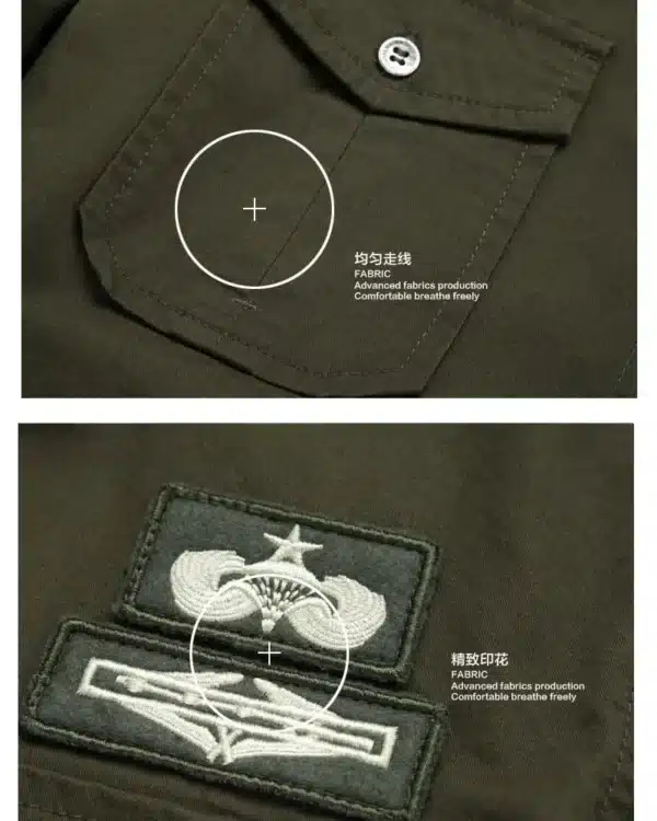 2025 Top Quality Fashion Men Long Sleeve Cotton Shirts Military Fitness Cargo Outwear Dress Shirts M-6XL AYG75 - Image 2