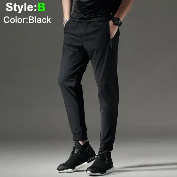 Running Pants Men Sport Jogging Fitness Yoga Training Basketball Football Long Leggings Ice Silk Elastic Quick Drying Trousers - Image 4