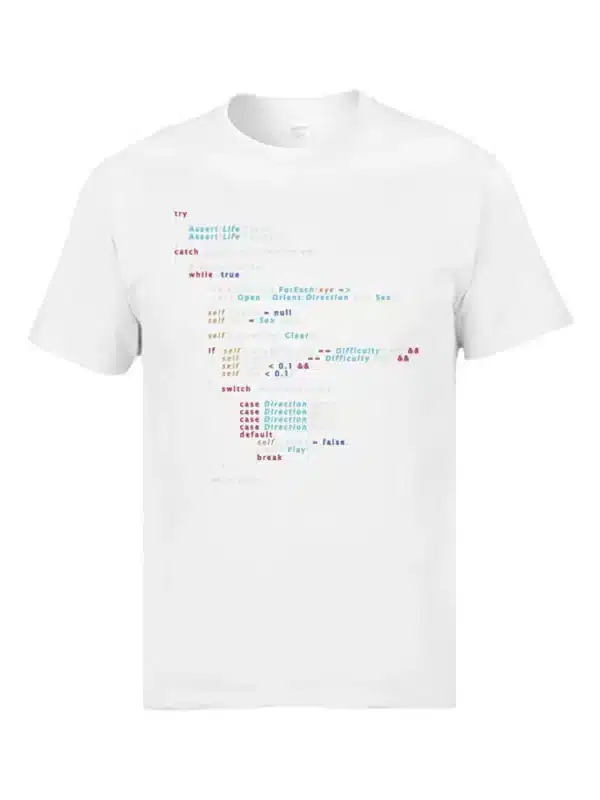 Colored Code Programming JS Men T Shirts Senior IT Engineer SCJP Programmer 100% Cotton Tee Shirts Keyboardman Workday - Image 6