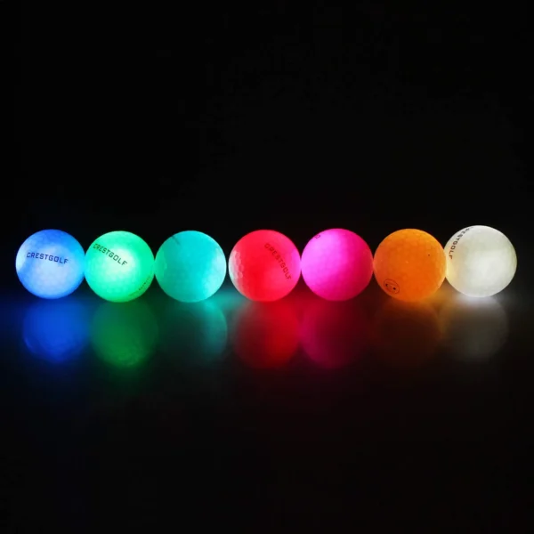 Crestgolf LED Golf Balls for Night Glow in The Dark Golf Ball with 4 Light Super Bright Six Colors Best Golf Gift for Golfers - Image 4