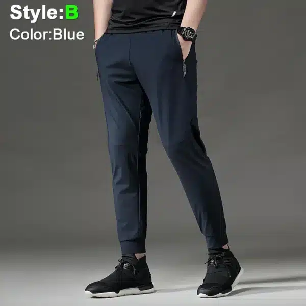 Running Pants Men Sport Jogging Fitness Yoga Training Basketball Football Long Leggings Ice Silk Elastic Quick Drying Trousers - Image 10