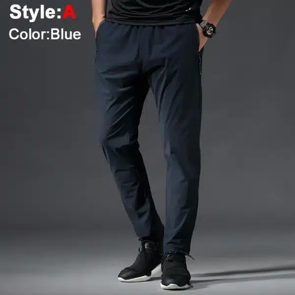 Running Pants Men Sport Jogging Fitness Yoga Training Basketball Football Long Leggings Ice Silk Elastic Quick Drying Trousers - Image 12