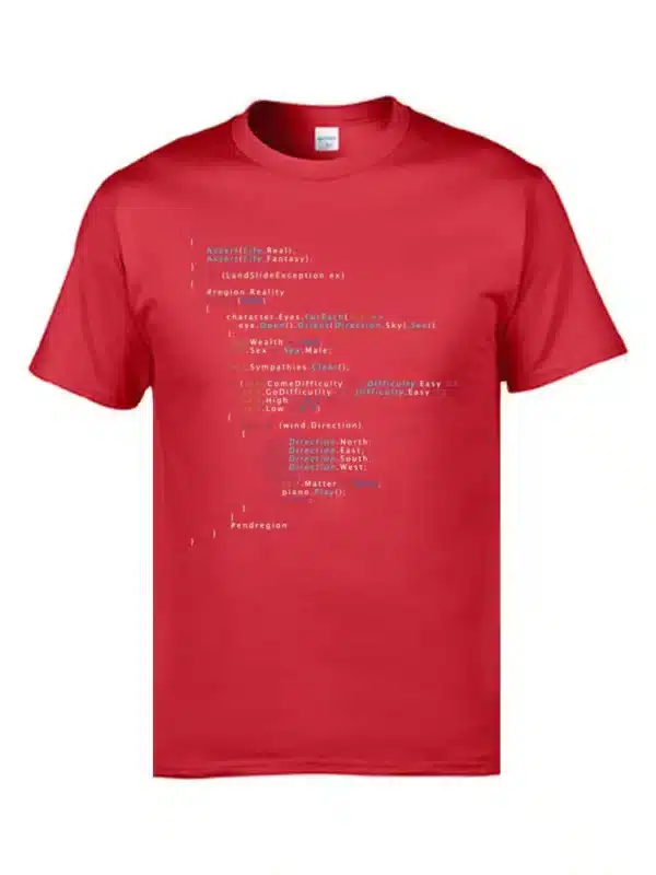 Colored Code Programming JS Men T Shirts Senior IT Engineer SCJP Programmer 100% Cotton Tee Shirts Keyboardman Workday - Image 14