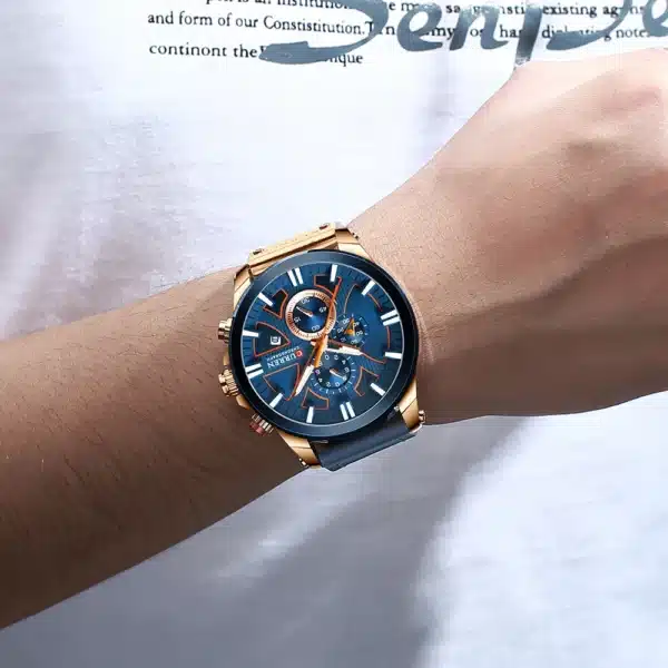 CURREN Watch Chronograph Sport Mens Watches Quartz Clock Leather Male Wristwatch Relogio Masculino Fashion Gift for Men - Image 10