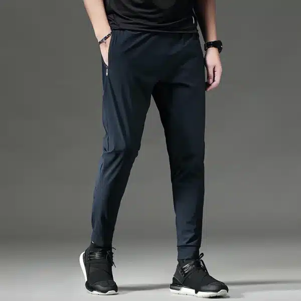 Running Pants Men Sport Jogging Fitness Yoga Training Basketball Football Long Leggings Ice Silk Elastic Quick Drying Trousers - Image 15