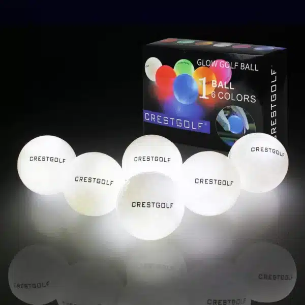 Crestgolf LED Golf Balls for Night Glow in The Dark Golf Ball with 4 Light Super Bright Six Colors Best Golf Gift for Golfers - Image 14