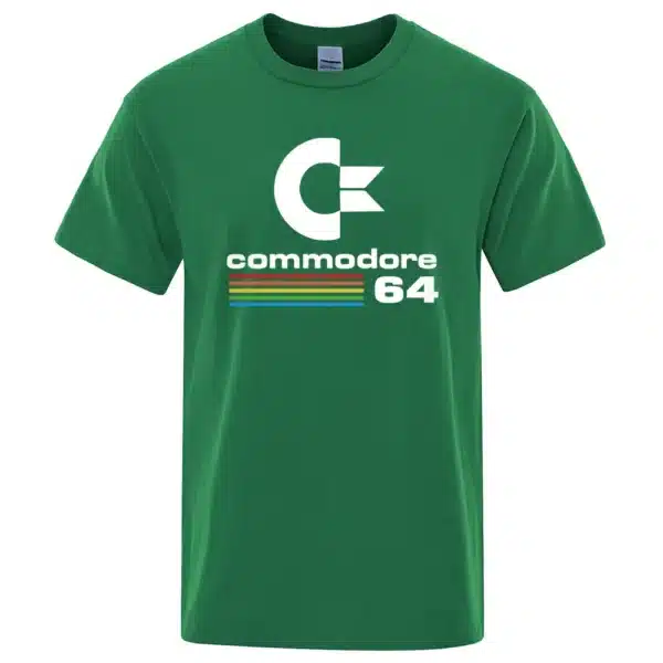 Men T-shirts Summer Commodore 64 Print T Shirt C64 SID Amiga Retro Cool Design Street Short Sleeve Top Tee Cotton Clothing - Image 15