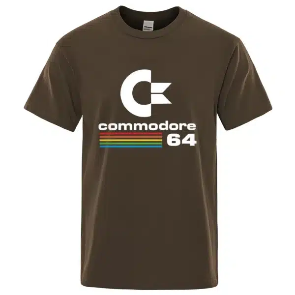 Men T-shirts Summer Commodore 64 Print T Shirt C64 SID Amiga Retro Cool Design Street Short Sleeve Top Tee Cotton Clothing - Image 5