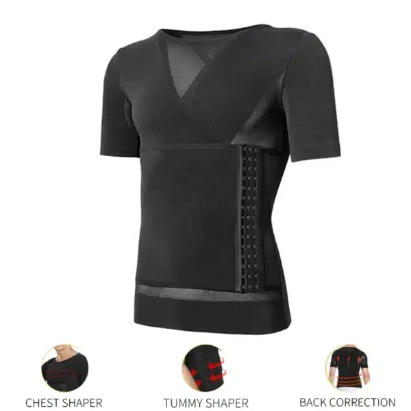 Men Body Shaper Abdomen Reducing Shapewear Waist Trainer Belly Slimming Shapers Abs Slim Vest Male Compression Shirts Corset Top - Image 8
