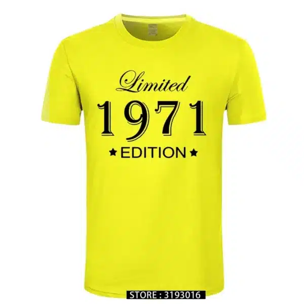Man Made in 1971 T-shirt Tops Limited Edition 1971 T Shirts Short Sleeve Funny Birthday Tshirts for Men - Image 16